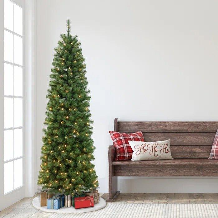 7.5' Lighted Northern Fir Christmas Tree – 350 Clear Lights, Realistic Branch Tips - Christmas Trees USA