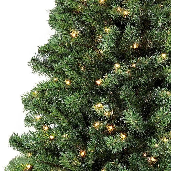 7.5' Lighted Northern Fir Christmas Tree – 350 Clear Lights, Realistic Branch Tips - Christmas Trees USA