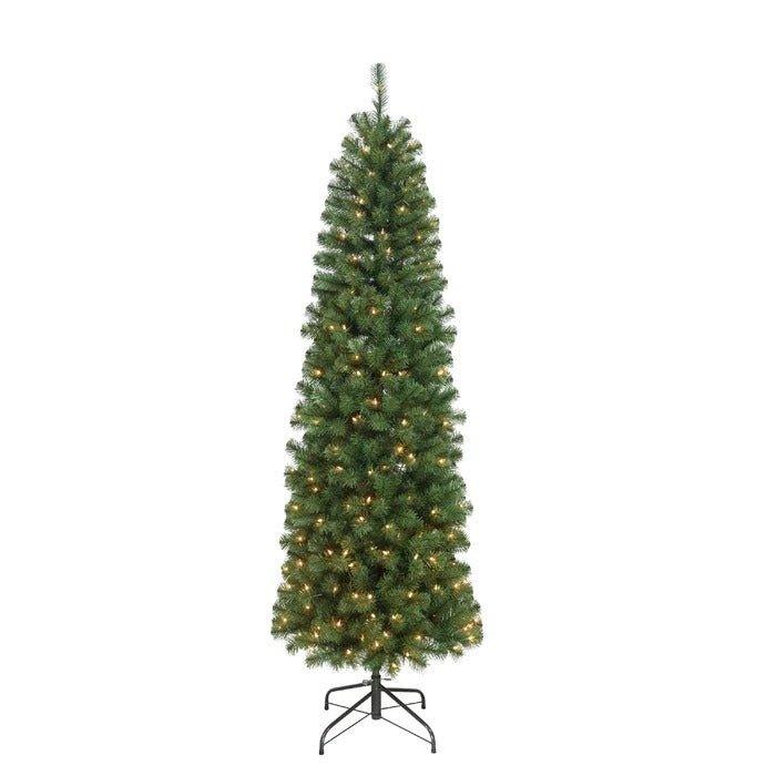 7.5' Lighted Northern Fir Christmas Tree – 350 Clear Lights, Realistic Branch Tips - Christmas Trees USA