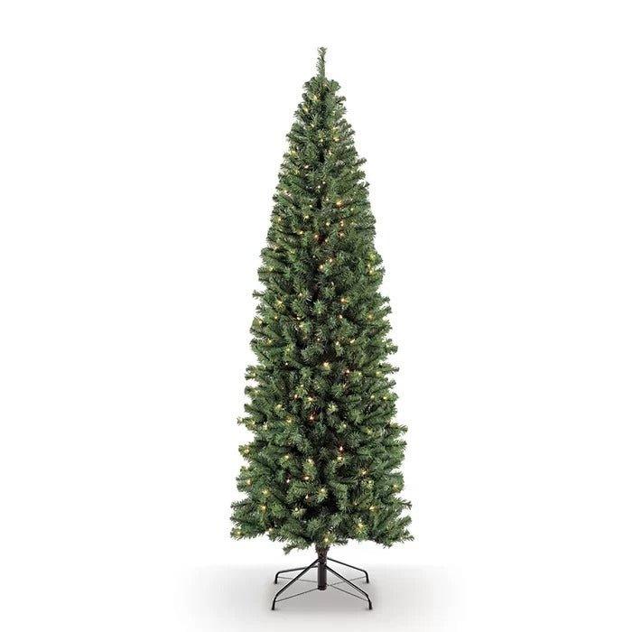 7.5' Lighted Northern Fir Christmas Tree – 350 Clear Lights, Realistic Branch Tips - Christmas Trees USA