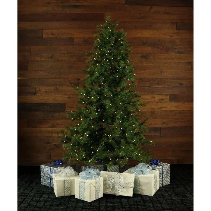 7.5' Lighted Foxtail Pine Artificial Christmas Tree with 900 Clear LED Lights - Christmas Trees USA