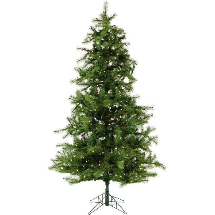 7.5' Lighted Foxtail Pine Artificial Christmas Tree with 900 Clear LED Lights - Christmas Trees USA