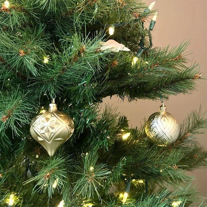 7.5' Lighted Foxtail Pine Artificial Christmas Tree with 900 Clear LED Lights - Christmas Trees USA