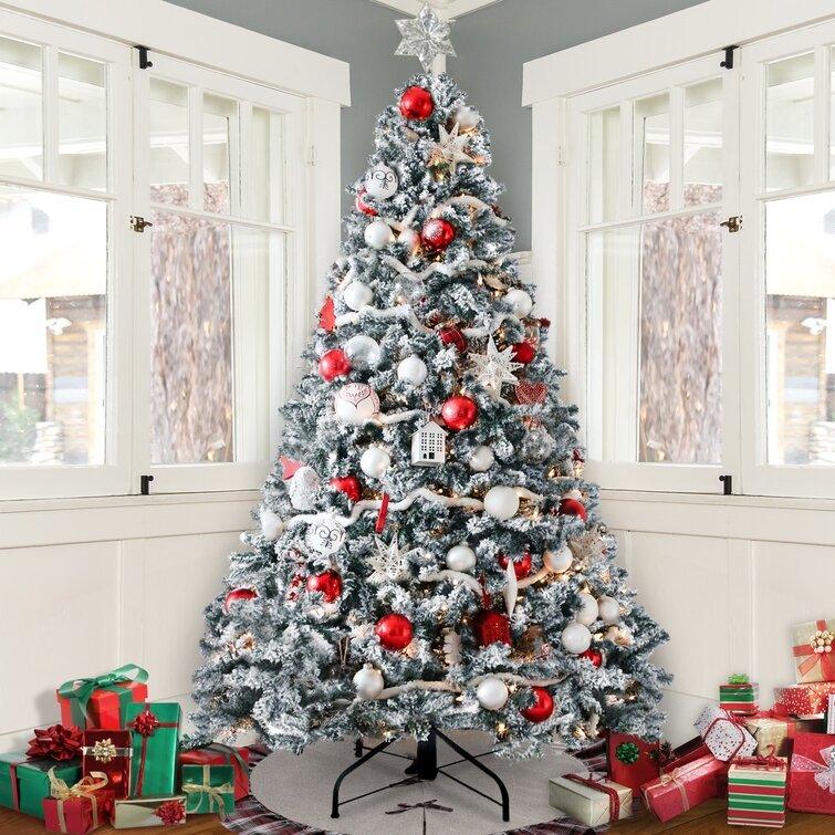 Black Pine Flocked/Frosted Christmas Tree - Christmas Trees USA