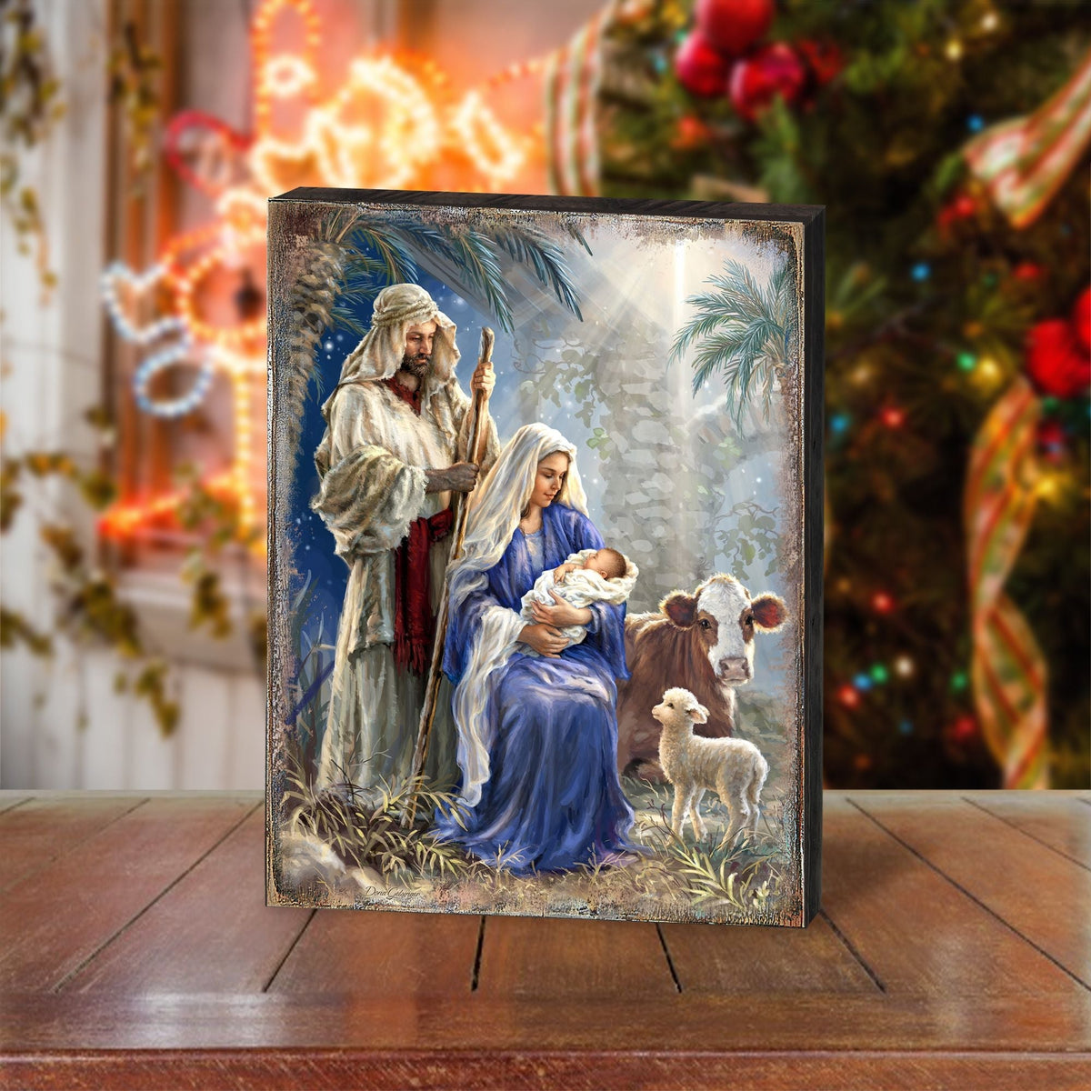 Holy Night Wooden Wall Art Christmas Decoration