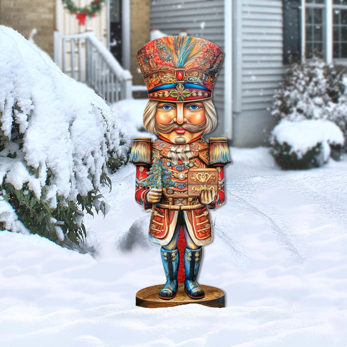 Nutcracker with a Heartwarming Surprise Outdoor Decor by G. Debrekht - Christmas Decor - 8611060F