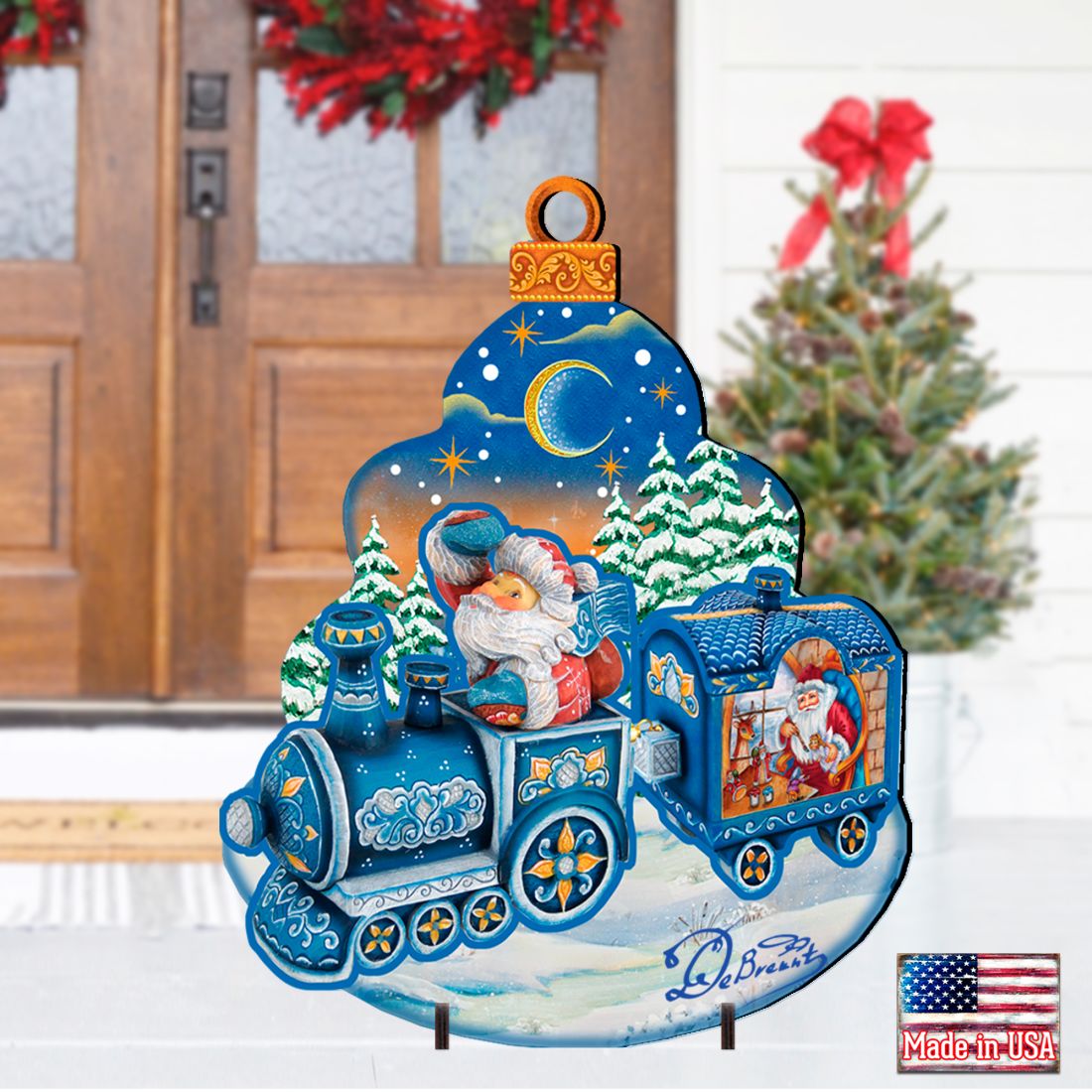 Santa Arrival Christmas Outdoor Yard Sign