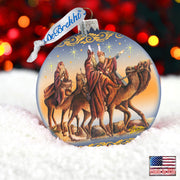 Nostalgic Tree Kings Journey Glass Ornament Limited Edition by G. DeBrekht - Nativity Holiday Decor - 73882