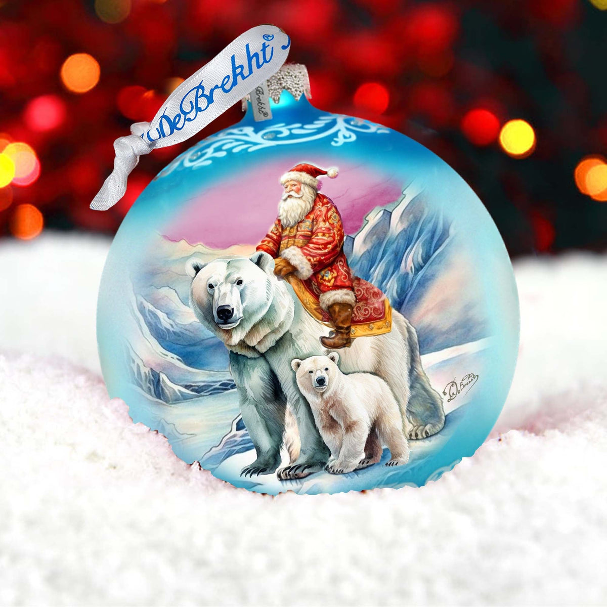 Arctic Adventurer Large Glass Ornament