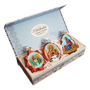 Nativity Mercury Glass Ornaments Set of 3 by G. DeBrekht - Nativity Holiday Decor - 770101S3