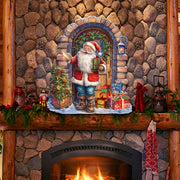 Santa's Surprise Visit Holiday Door Decor