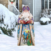 Santa and the Guardian Angels Christmas Outdoor Scene