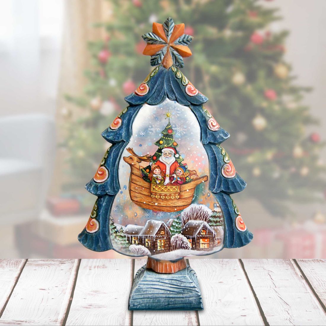 Flying to Town Tree Handcrafted Christmas Figurine