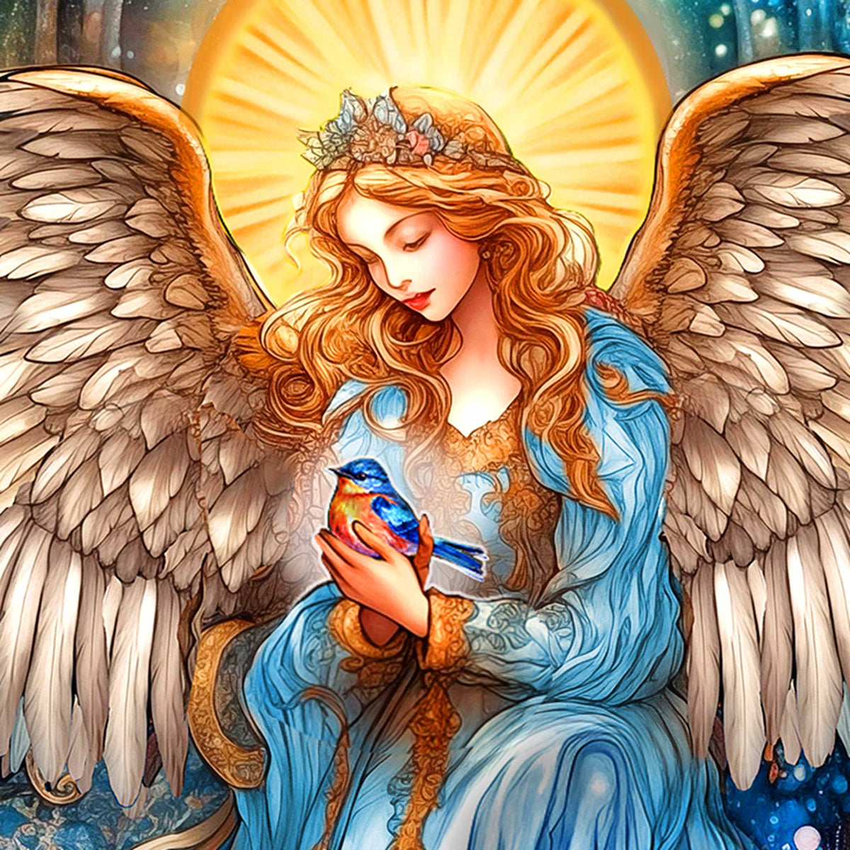 Guardian Angel of Serenity Holiday Door Decor by G. Debrekht - Nativity Holiday Decor - 8652806H