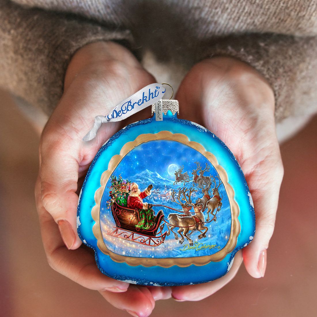 Up-Up and Away Glass Ornament