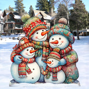 Snowman Family Outdoor Decor by G. Debrekht - Christmas Santa Snowman Decor - 8611057F