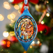 Christmas Story Drop Glass Ornament by G. Debrekht - Nativity Holiday Decor - 757-052