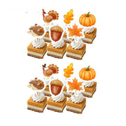 Thanksgiving Turkey Cartoon Theme Disposable Tableware Paper Plates Cups Balloons Flag