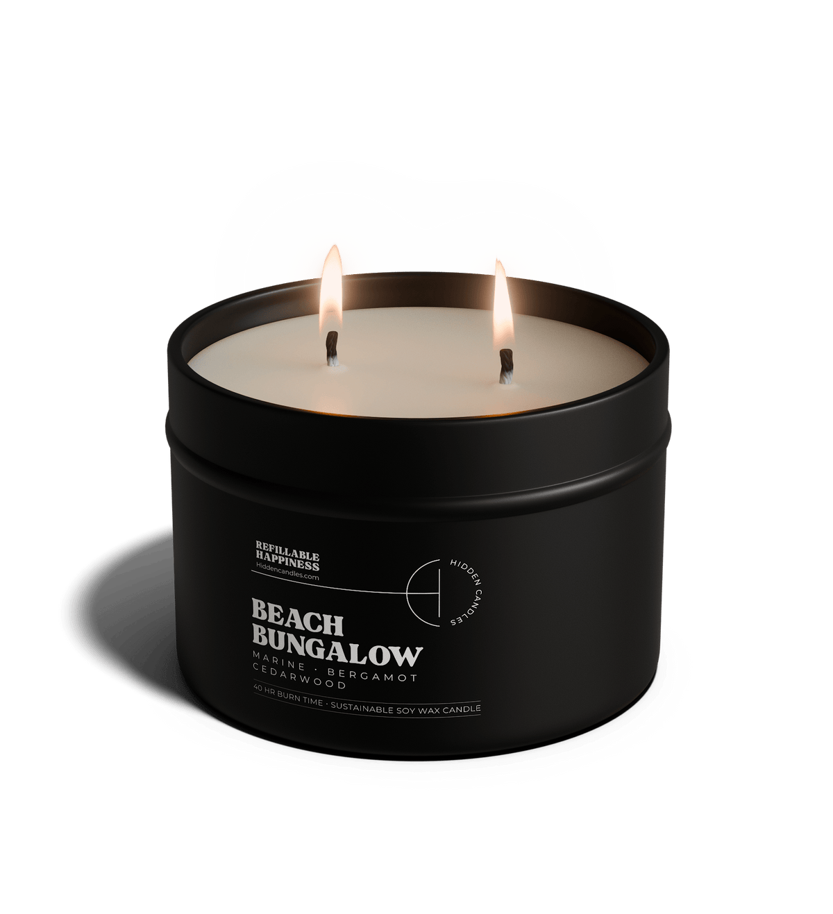 Beach Bungalow Candle 10.6 oz – Marine Air, Driftwood & White Tea