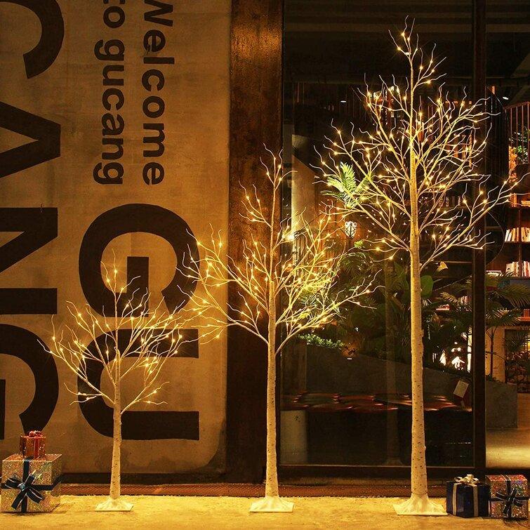 Birch Christmas Tree With 216 White LEDs - Christmas Trees USA