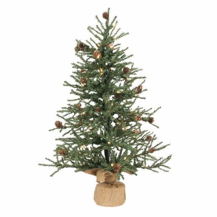 Carmel Pine 30'' Lighted Artificial Pine Christmas Tree - Christmas Trees USA