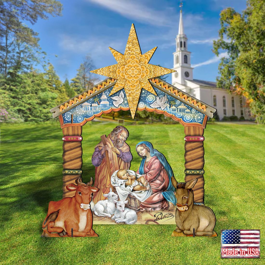 Nativity Holy Family Outdoor Yard Sign