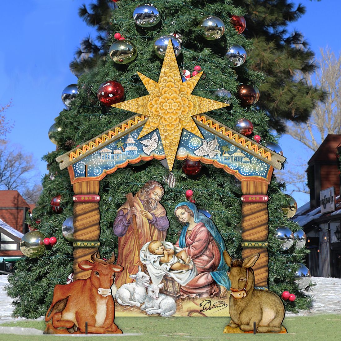 Nativity Holy Family Outdoor Yard Sign