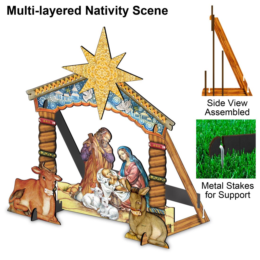 Nativity Holy Family Outdoor Yard Sign