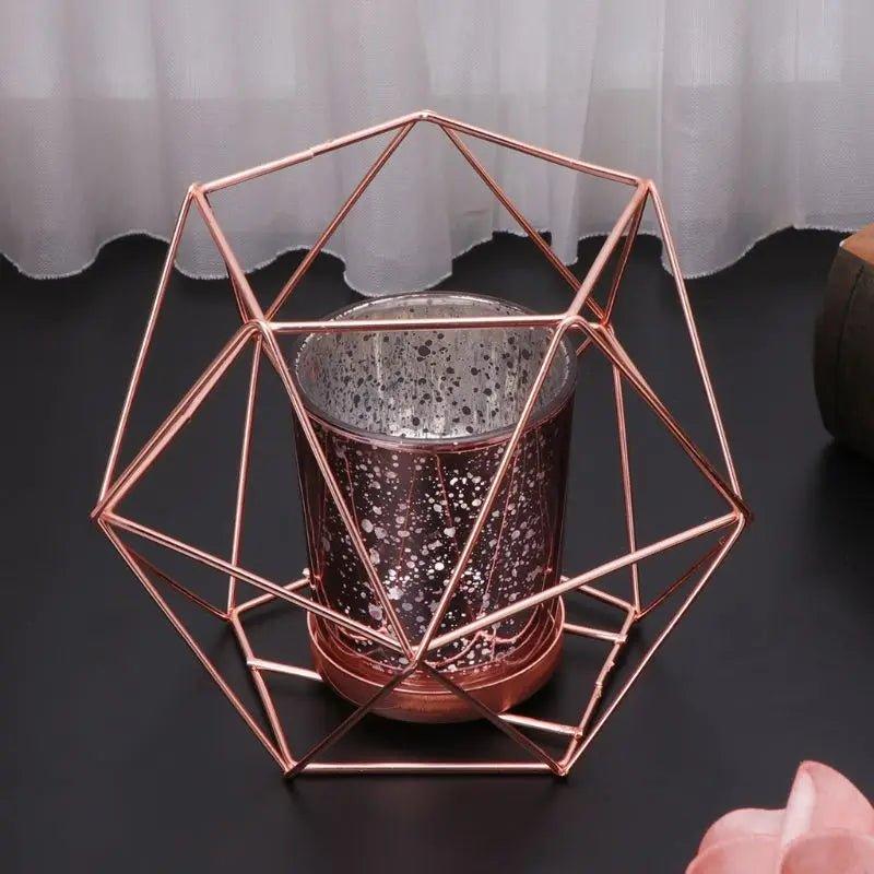 3D Geometric Candlestick Metal Candle Holder - Christmas Trees USA