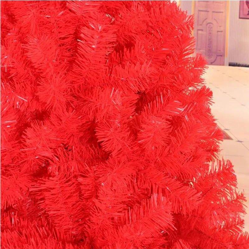 180CM & 240CM Tall Luxury Red Christmas Tree - PVC, Reinforced Frame - Christmas Trees USA