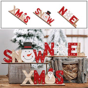 Christmas Decorations Snow Xmas Wooden Ornaments - Christmas Trees USA