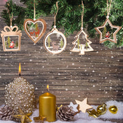 Wooden Hanging Pendants Star, Xmas Tree, Bell  Ornaments Decor