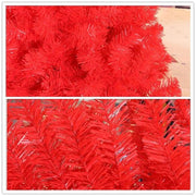 180CM & 240CM Tall Luxury Red Christmas Tree - PVC, Reinforced Frame - Christmas Trees USA