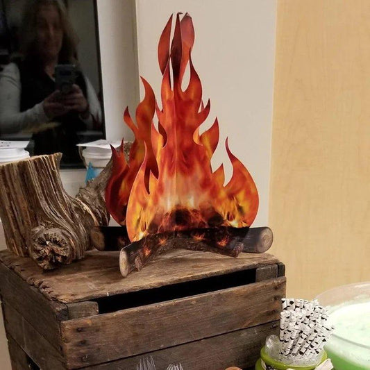Christmas Decoration 3D Flame Cardboard - Christmas Trees USA