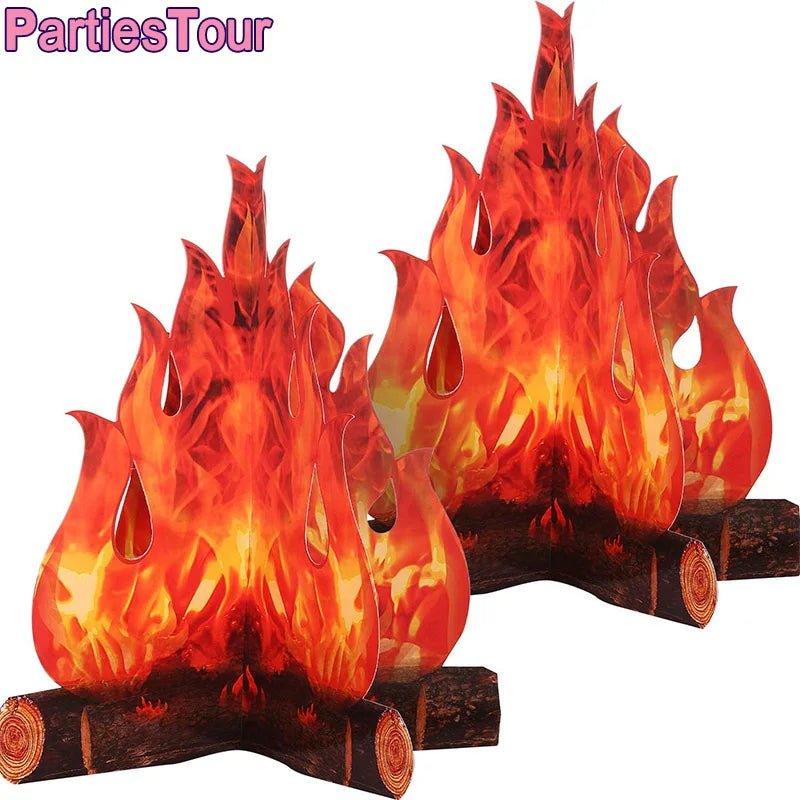 Christmas Decoration 3D Flame Cardboard - Christmas Trees USA
