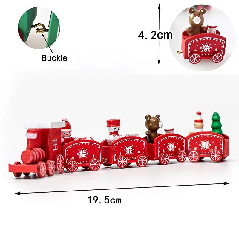 Christmas Themed Wooden Train Ornament