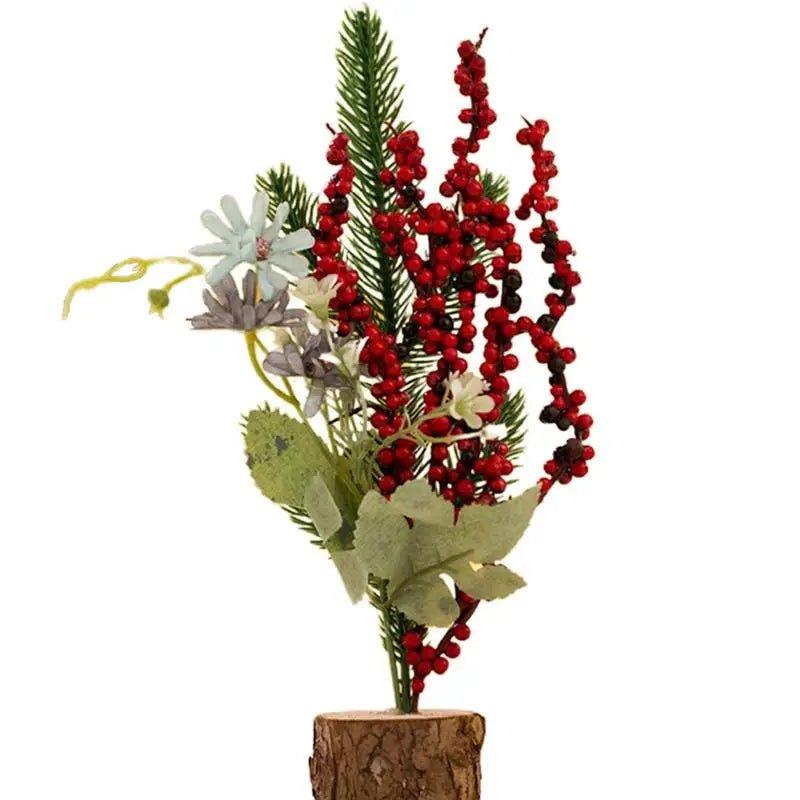 Artificial Plastic Plant Ornaments Mini Christmas Tree - Christmas Trees USA