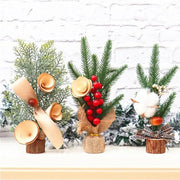 Artificial Plastic Plant Ornaments Mini Christmas Tree - Christmas Trees USA