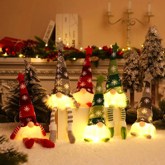 Light-Up Christmas Gnome Dolls, 6 Designs
