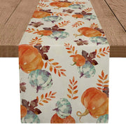 Autumn Thanksgiving Table Runner Linen - Christmas Trees USA