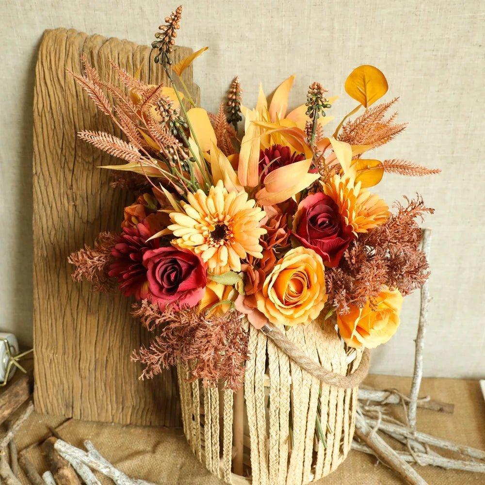 Autumn Bouquet Artificial Flower For Home Decoration - Christmas Trees USA