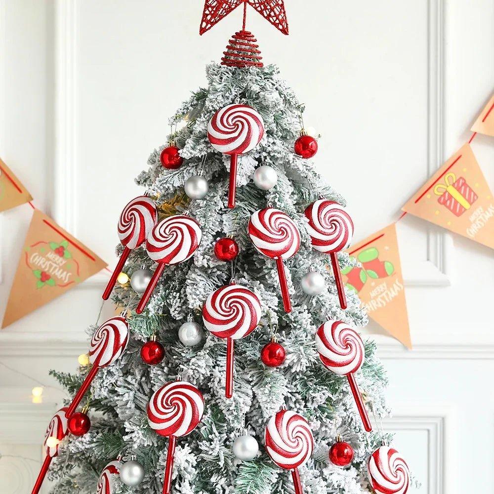 Christmas Big Lollipop Candy Cane Pendant Hanging - Christmas Trees USA