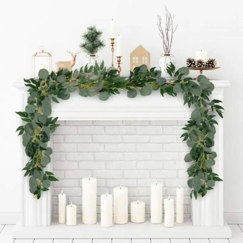 Artificial Eucalyptus Garland Leaves - Christmas Trees USA