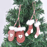 Christmas Hanging Ornament Wooden Skate Shaped - Christmas Trees USA