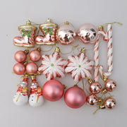 Christmas Tree Balls Hanging Pendant Candy Cane Pine Cone Ornament Set