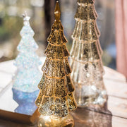 Christmas Tree Glass Night Light for Home Xmas