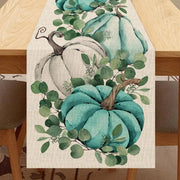 Autumn Thanksgiving Table Runner Linen - Christmas Trees USA