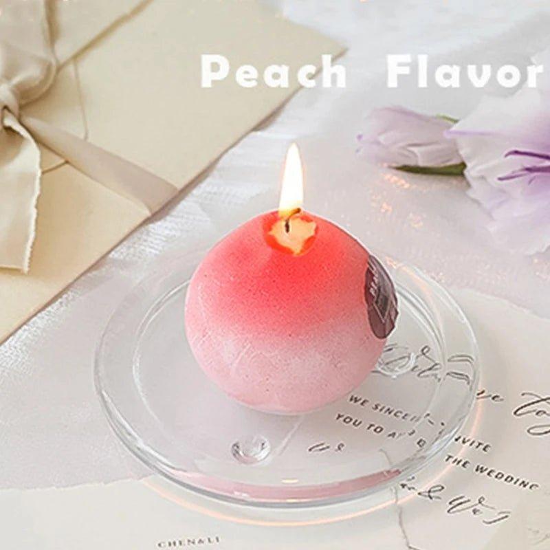 Artificial Romantic Peach Candles - Christmas Trees USA