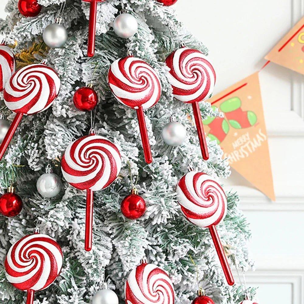 Christmas Big Lollipop Candy Cane Pendant Hanging - Christmas Trees USA