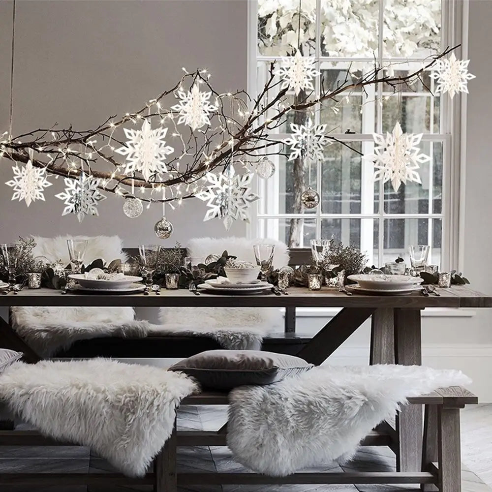 Hollow Snowflake Hanging Ornaments